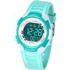 DTKID Orologio Digitale Bambini, LED 7 Colori, Sveglia, Timer, Impermeabile