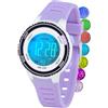 DTKID Orologio Digitale Bambini, LED 7 Colori, Sveglia, Timer, Impermeabile