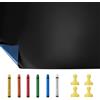 QWORK® Pellicola Lavagna Magnetica Autoadesivo, 40 x 80 cm Pellicola Lavagna Nera con 6 Gessetti, per Aule, Uffici, Casa