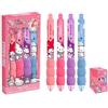 Kids Licensing - Set di 4 penne Hello Kitty & Friends, set di penne scolastiche, cancelleria per bambini, materiale scolastico, regalo per ragazze e fan di Sanrio