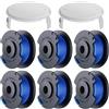 LATERN 8Pz Ryobi Trimmer Spool Line con Coprirocchetto, Filo Reflex di Ricambio per Decespugliatore Ad Alimentazione Automatica per Ryobi 18v 24v 40v Trimmer Cordless
