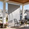 UISEBRT Tenda da sole verticale con manovella senza foratura, 200 x 310 cm, tenda da sole verticale, allungabile e oscurante e impermeabile, tenda parasole, protezione dal vento, grigio chiaro