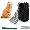 QINERSAW 20 Pcs Tappetino Anti Gatto Griglia Spinata Contro Gatti 20x15 cm Dissuasore per Gatti da Giardino Rete Plastica Anti Gatto Tappetino Gatto da Giardino con Punte (Nero)