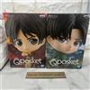 BANPRESTO Attack on Titan Levi & Eren Qposket Un tipo set di 2 BANPRESTO NUOVO
