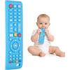DiULi Dentizione Sollievo Dentiera Giocattoli per Bambini 3 6 12 Mesi Regali, Telecomando in Silicone Giochi Neonato da Bagno per Bambini, Giocattoli Sensoriali di Qualità Alimentare, Blu
