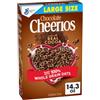 Cheerios Chocolate Cheerios Heart Healthy Cereal, Gluten Free Cereal With Whole Grain Oats, 14.3 OZ Large Size