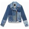 Desigual, Giacca biker denim upcycling, Cotone, Blu, M