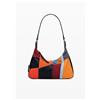 Desigual, Borsa a spalla patchwork di texture, Arancione, U