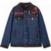 Desigual, Giacca di jeans trucker Spiderman, Blu, 11/12