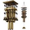 YLYYCC Campanelli a vento per esterni, 76 cm, campanelli a vento commemorativi con 24 tubi di rame e 16 campane in rame per giardino, patio, finestra, decorazione da appendere, in bronzo, campanelli a