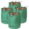 Meister Sacco da giardino 272 litri - 4 pezzi in set - autoportante con manici - sacco per rifiuti da giardino per foglie, taglio verde ed erbacce
