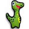 MIJOMA Giocattolo per cani Dino, impermeabile e robusto, giocattolo cigolante per cani, amore per il gioco, perfetto per giocare e divertirsi anche in acqua, morbido poliestere (verde)