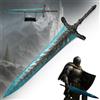 Swords and more Elden Ring Sword Dark Moon Greatsword XL Tagliacarte con supporto, accessorio per casa e ufficio, regalo e merce per fan e collezionisti