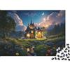 DAFUfbw Fantasy Cottage Puzzle 1000 Pezzi Riciclato Paper Magical Forest Puzzles per Adulti Fun And Stimolante Family Game Holiday Blessings Gift for Men 70x50cm/1000pcs