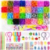 LUZOON 2500+ Elastique Bracelet, 30 Couleurs Bracelet Elastique Enfant Elastiques pour Bracelets Kit Elastiques Loom Rubber Fabrication Creation, Enfant Idee Cadeau Anniversaire