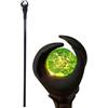 Claofoc Wizard Staff - Bastone da strega magico in PVC con LED da 130 cm | Staff maga illuminato, sfera verde o arancione, modalità staccabile, fissa e lampeggiante, accessorio per costume cosplay