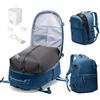 WEPOET Zaino da Viaggio con Sottovuoto Incorporato, Zaino Easyjet Wizzair Bagaglio a Mano Ryanair, Zaini Vacuum Backpack Impermeabile Donna Uomo(Blu)