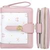 Farcauo Portafoglio Donna Mini Bow Nodi Rosa Portamonete Piccolo con Scomparto per carta d'identità e portacarte