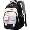 Makukke Zaino per la scuola per ragazze, grazioso zaino per bambini e adolescenti, 30 l, impermeabile, casual, con ciondolo carino, Nero , L, Zaino daypack