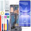 HLYGZX Display OLED per Samsung Galaxy S20+ Plus 4G originale G985 G985F G985F/DS LCD Display Kit di riparazione (nero con cornice, con impronte digitali)