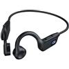 Kioylmo Cuffie a conduzione ossea IPX5 impermeabili con modalità MP3