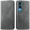 MOJIA Cover per Vivo Y31 5G, Custodia Folio Portafoglio in Pelle PU [chiusura magnetica], Case a Libro con Guscio Interno in TPU, Supporto per Carte.. Grigio