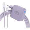 ANTWELON 100W USB C Caricatore GAN Tipo C Alimentatore per MacBook Pro 16 15 14 Zoll, MacBook Air, iPad Pro, Galaxy S24 S23, Dell XPS, HP, Thinkpad Yoga, Laptop, Telefoni (viola)