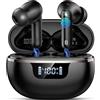 Jxrev 2026 - Auricolari wireless aggiornati, cuffie Bluetooth 5.4 con 50 ore di riproduzione, 4 microfoni ENC per cancellazione del rumore, suono stereo HiFi con bassi profondi, impermeabili IP7