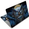 SUPERDANT 3 pellicole adesive adesive per computer portatile, motivo gufo, 38 x 27 cm, rimovibili, in PVC, per notebook da 12 a 16 pollici, antigraffio, impermeabili, blu