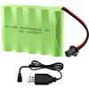 Yangers batteria ricaricabile NI-MH 5S AA pacco 6V 2400mAh SM 2P 2 pin spina connettore femmina con caricatore USB per RC auto off road camion jumper Veicolo Drift Monster Giocattoli