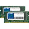 GLOBAL MEMORY 1 GB (2 x 512 MB) DDR 333 MHz PC2700 200 Pin SODIMM Memoria RAM Kit per Portatili/Notebook