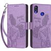 SIENIANLINE Cover per Xiaomi Redmi Note 7 PU Pelle Custodia Flip Viola