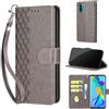 SIENIANLINE Cover per Huawei P30 Pro custodia portafoglio Grigio | 3 scomparti carte, 1 tasca banconote, Chiusura magnetica, Supporto, Pelle PU flip cover per Huawei P30 Pro