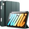 JETech Custodia per iPad mini (A17 Pro, Modello 2024, 7a Generazione) / mini 6 (Modello 2021, 6a Generazione) con Portapenne, Cover Tablet Sottile con Retro in Morbido TPU (Verde Nebbioso)