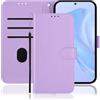 IMEIKONST Custodia Compatibile con iPhone 17 Flip Case a Libro in Pelle Portafoglio con Porta Carte Protettiva Antiurto Magnetica Supporto Stand Caso per iPhone 17. Lavanda YBP1