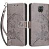 SIENIANLINE Cover per Redmi Note 9 Pro Max custodia portafoglio Farfalla Grigio | 3 scomparti carte, 1 tasca banconote, Chiusura magnetica, Supporto, Pelle PU flip cover per Redmi Note 9S