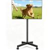 XINLEI Carrello Supporto TV Mobile con Ruote, Altezza Regolabile, per TV LCD/LED/Plasma/Pannello Curvo 21-60 Pollici, Portata 35 kg, VESA Max 400x400