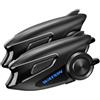 WAYXIN X6S - Intercom per moto, sistema intercom integrato, doppio chip per cuffie multitasking audio, per fino a 8 moto, con HiFi/musica condivisa/FM/AI linguaggio sci/ciclismo
