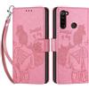 SIENIANLINE Cover per Xiaomi Redmi Note 8T PU Pelle Custodia Flip Rosa