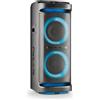 NGS Wild Space 2 - Altoparlante Bluetooth Fiesta portatile, subwoofer + doppio tweeter, TWS, micro SD/USB/AUX IN, ruote e manicola neri