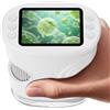 ASPOVEN Microscopio Digitale Bambini 1000X, Microscopio Portatile con Schermo IPS 2 Pollici, 8 LED Luce Regolabile, Foto e Video, Regalo di Compleanno per Bambini Ragazzi e Ragazze (Bianco)