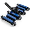 POOLAZA Aspiratore manuale commerciale per piscina con ruote, 35 cm di larghezza extra e aspiratore per piscina a carico pesante flessibile ponderato per una pulizia profonda e accurata senza sforzo
