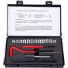 Yuecoom 17 Pezzi M10 M11 M12 Kit di Riparazione Filettatura Helicoil Kit Ripristino Strumenti Filo set Interna Manicotto Inserti per Filetti Metrici Interni per Riparazione Auto (M10x1)