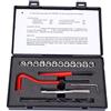 Yuecoom 17 Pezzi M10 M11 M12 Kit di Riparazione Filettatura Helicoil Kit Ripristino Strumenti Filo set Interna Manicotto Inserti per Filetti Metrici Interni per Riparazione Auto (M10x1.25)