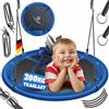 KESSER® Altalena a disco, diametro 60 cm, portata fino a 200 kg, con cuscino e 4 manici regolabili, per interni ed esterni, per bambini e adulti, blu