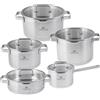 Gerlach 1760 Gerlach Prestige Plus - Set di pentole argentate, 10 El