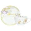 THUN - Set 2 tazze colazione con piattino - porcellana - Collezione Bloom - h8 cm, ⌀12,3 cm, manico 1,6 cm; piatto ⌀17,6 cm