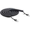 Delock Cavo a spirale DELOCK RJ45, connettore a connettore, Cat.5e, 5 metri, nero, 5 metri, Cat5e, U/UTP (UTP), RJ-45, RJ-45, nero