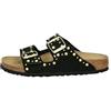 Birkenstock Sandalo Arizona con Rivetti in camoscio Nero 39