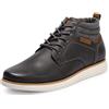 Bruno Marc Scarpe Moto Uomo Classici Lace-Up Boots Suola in Eva Chukka Stivali Uomo Scarpa Casual Stivaletti,Size 43.5,Grigio/Scuro,Grand-High